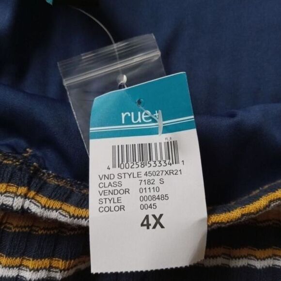 Rue21 Plus Size Striped Ribbed Knit Pull On Knee Length Pencil Skirt Women's 4X - Picture 7 of 12